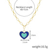 Fashion Heart Shape Alloy Enamel Women's Pendant Necklace