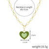 Fashion Heart Shape Alloy Enamel Women's Pendant Necklace