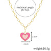 Fashion Heart Shape Alloy Enamel Women's Pendant Necklace