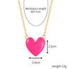 Fashion Heart Shape Alloy Enamel Women's Pendant Necklace