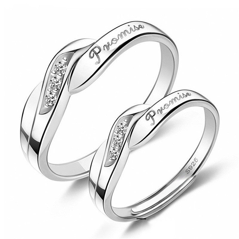 Fashion Round Copper Inlay Zircon Rings 1 Piece