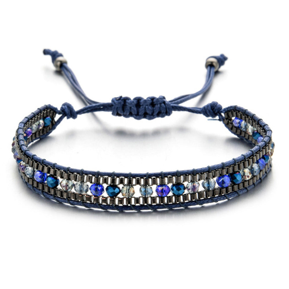 Fashion Round Artificial Crystal Rope Wholesale Bracelets