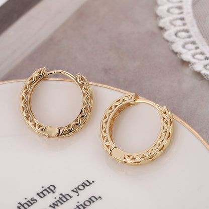 Simple Style Geometric Metal Gold Plated Women's Earrings 1 Pair