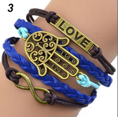 Fashion Animal Letter Heart Shape Alloy Plating Hollow Out Unisex Bracelets 1 Piece