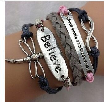 Fashion Animal Letter Heart Shape Alloy Plating Hollow Out Unisex Bracelets 1 Piece