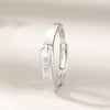 Fashion Solid Color Sterling Silver Inlay Zircon Rings