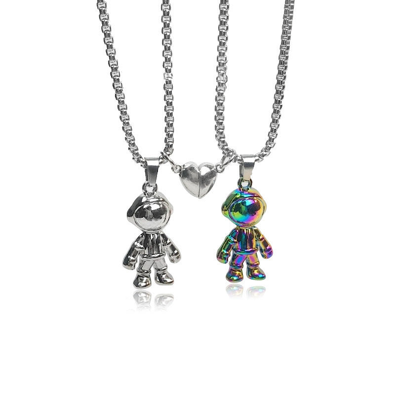 Cartoon Style Astronaut Alloy Plating Unisex Pendant Necklace 1 Piece