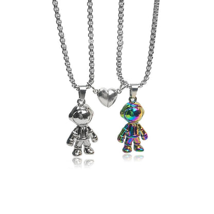 Cartoon Style Astronaut Alloy Plating Unisex Pendant Necklace 1 Piece