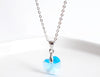 Fashion Heart Shape Austrian Crystal Sterling Silver Pendant Necklace 1 Piece