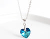 Fashion Heart Shape Austrian Crystal Sterling Silver Pendant Necklace 1 Piece