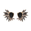 Fashion Floral Alloy Inlay Artificial Rhinestones Ear Studs 1 Pair