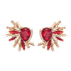 Fashion Floral Alloy Inlay Artificial Rhinestones Ear Studs 1 Pair