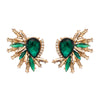 Fashion Floral Alloy Inlay Artificial Rhinestones Ear Studs 1 Pair