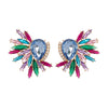 Fashion Floral Alloy Inlay Artificial Rhinestones Ear Studs 1 Pair