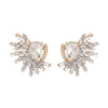 Fashion Floral Alloy Inlay Artificial Rhinestones Ear Studs 1 Pair