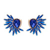 Fashion Floral Alloy Inlay Artificial Rhinestones Ear Studs 1 Pair