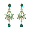 Fashion Water Droplets Alloy Inlay Artificial Rhinestones Drop Earrings 1 Pair