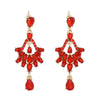 Fashion Water Droplets Alloy Inlay Artificial Rhinestones Drop Earrings 1 Pair