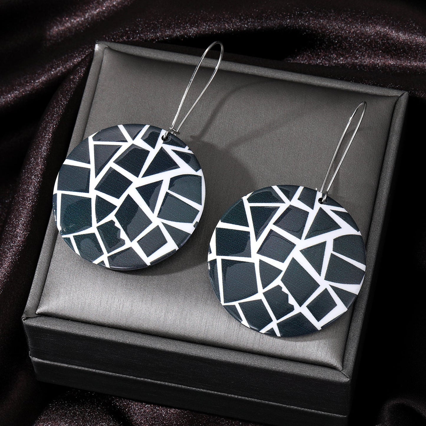 1 Pair Simple Style Geometric Flower Arylic Women's Drop Earrings