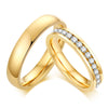 Retro Geometric Titanium steel Inlay Zircon Rings 1 Piece