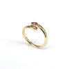 Fashion Geometric Copper Gold Plated Inlay Zircon Open Ring 1 Piece