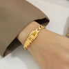 Hip-hop Geometric Titanium Steel Plating Bracelets