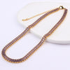 Sweet Solid Color Copper Inlay Zircon 18k Gold Plated Necklace