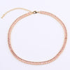 Sweet Solid Color Copper Inlay Zircon 18k Gold Plated Necklace