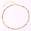 Shiny Geometric Copper Gold Plated Zircon Necklace