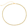 Shiny Geometric Copper Gold Plated Zircon Necklace