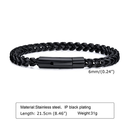 Simple Style Solid Color Stainless Steel Bracelets