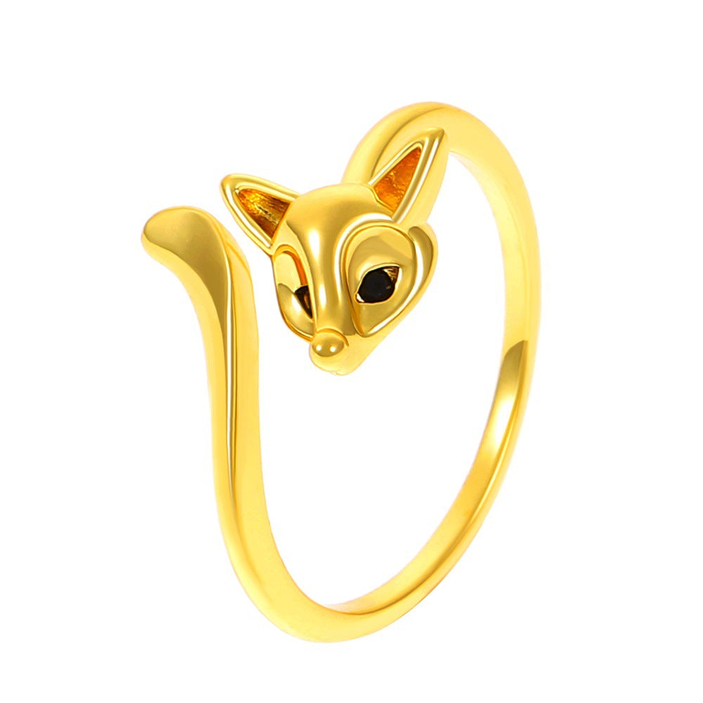 Fashion Fox Copper Plating Open Ring 1 Piece