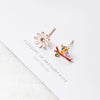 Cartoon Style Clouds Panda Strawberry Alloy Enamel Inlay Artificial Diamond Women's Ear Studs 1 Pair