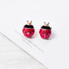 Cartoon Style Clouds Panda Strawberry Alloy Enamel Inlay Artificial Diamond Women's Ear Studs 1 Pair