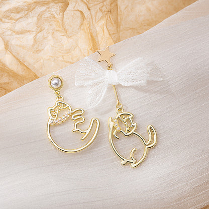 Fashion Cat Horse Alloy Plating Women's Drop Earrings 1 Pair