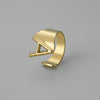 Ins Style Letter Titanium Steel Plating Open Ring