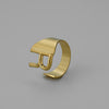 Ins Style Letter Titanium Steel Plating Open Ring