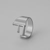 Ins Style Letter Titanium Steel Plating Open Ring