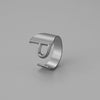 Ins Style Letter Titanium Steel Plating Open Ring