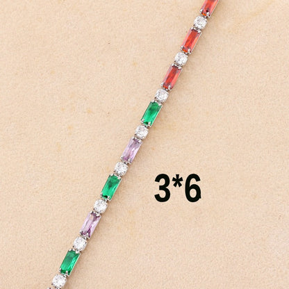 Fashion Geometric Copper Inlay Zircon Necklace 1 Piece