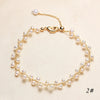 Simple Style Round Alloy Inlaid Pearls Bracelets 1 Piece