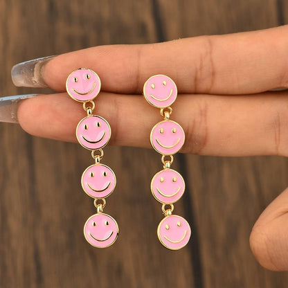 Fashion Smiley Face Alloy Enamel Plating Women's Drop Earrings 1 Pair