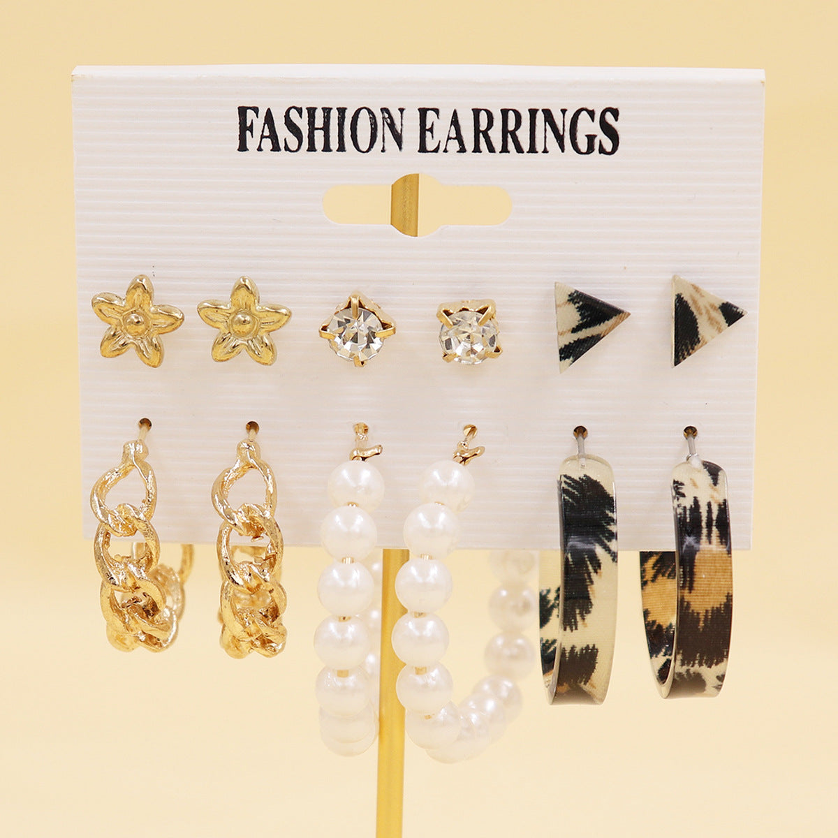 Simple Style Geometric Alloy Resin Inlay Artificial Pearls Rhinestones Women's Hoop Earrings 1 Set