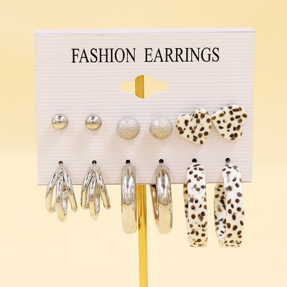 Simple Style Geometric Alloy Resin Inlay Artificial Pearls Rhinestones Women's Hoop Earrings 1 Set