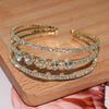 Luxurious Geometric Alloy Plating Inlay Rhinestones Women's Bangle 1 Piece