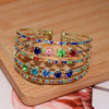 Luxurious Geometric Alloy Plating Inlay Rhinestones Women's Bangle 1 Piece