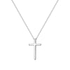 Simple Style Cross Sterling Silver Plating Pendant Necklace