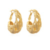 Fashion Geometric Flower Copper Plating Earrings 1 Pair