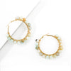 Fashion Circle Stainless Steel Beaded Plating Earrings 1 Pair