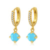 Korean Fashion Geometric Diamond Earrings Female Popular Simple Ear Buckle Wholesale